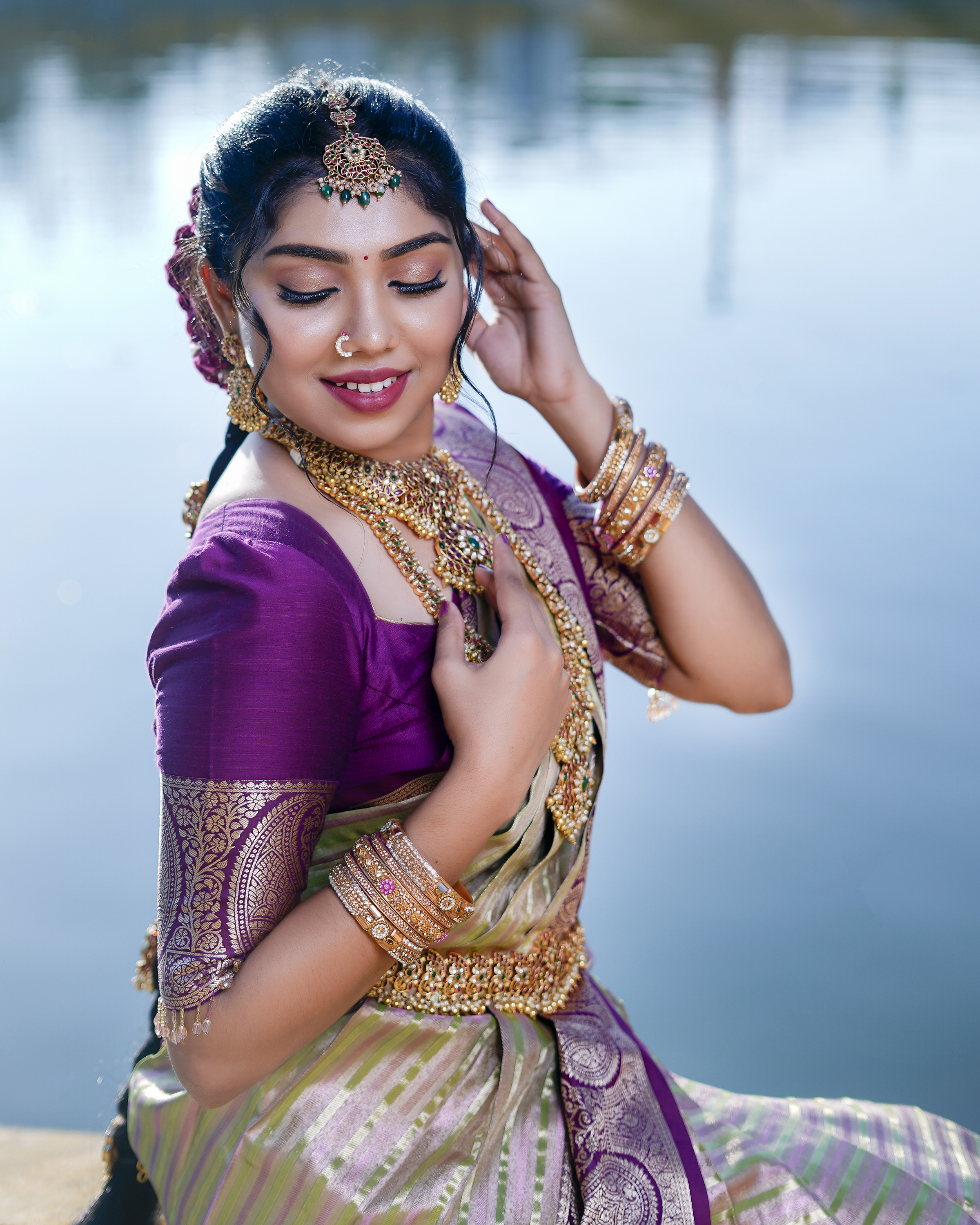 Dewy finish bridal makeup by Kishaley - View in portfolio